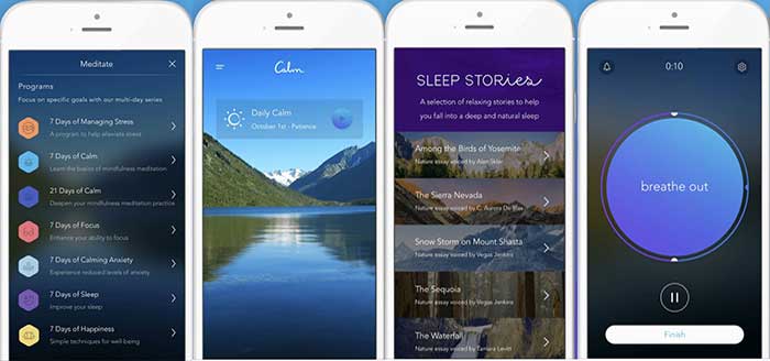 Calm App for meditation