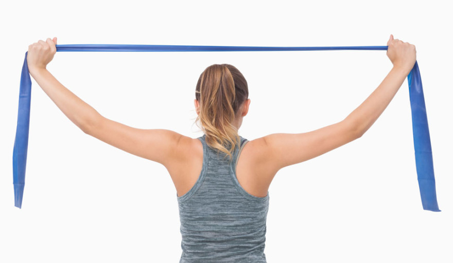 Resistance band workout at home