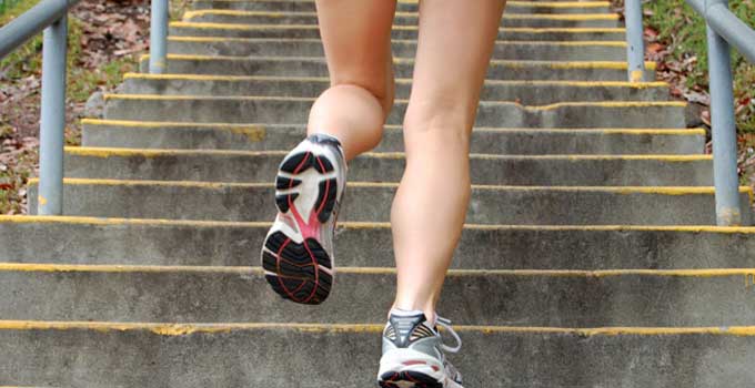 Climbing the stairs